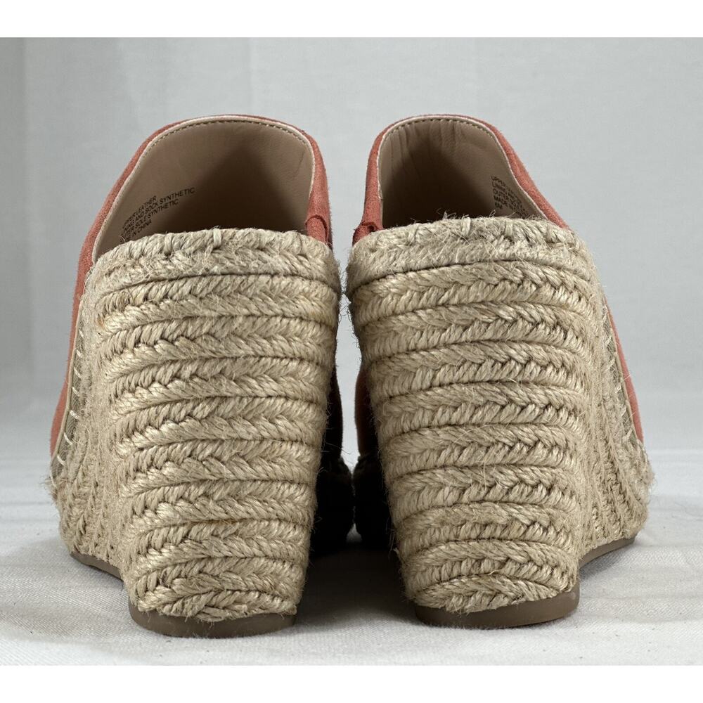 NWOB Banana Republic Coral Suede Espadrille Wedge Mules, Sz6M Preppy, City Girl - Picture 3 of 11
